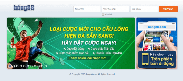 Bong88 - Link vao bong88.com moi 2020