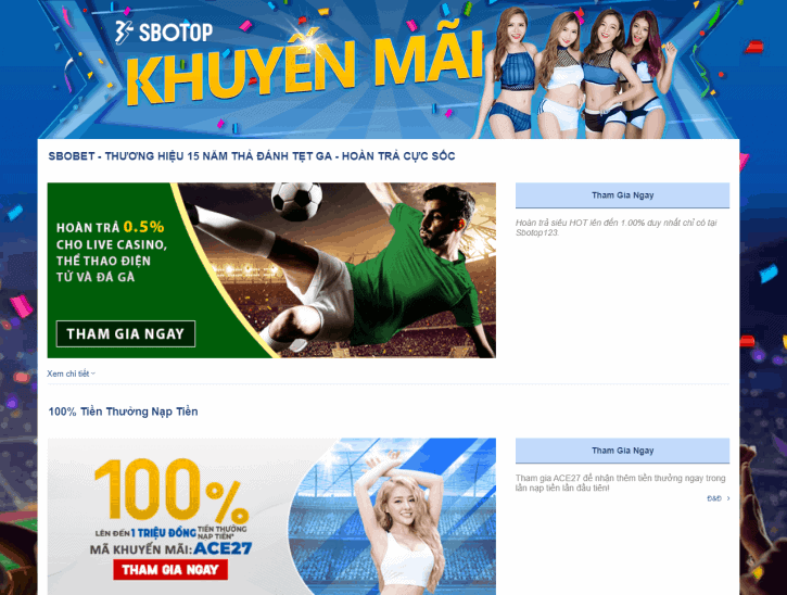 Các hình thức khuyến mãi sbobet.com có hấp dẫn phong phú? Cac hinh thuc khuyen mai sbobet.com co hap dan phong phu?